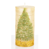 Pl Świeca Walec Średni Xmas Room Szampan Zieleń