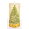 Pl Świeca Walec Średni Xmas Room Szampan Zieleń