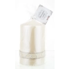 Pl Krem Świeca Crystal Opal Pearl Walec Średni Fi8