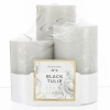 Pl Black Tulip Świeca Glass Classic 3-Pack Walec