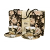 Pl 2 Filiżanki Espresso Spodek English Roses Black