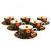 Pl Kpl 6 Filiżanek Ze Spodkami 280 Ml Ethnic