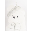 Pl Świeca Figurka Teddy Świąteczny Biały