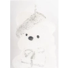 Pl Świeca Figurka Teddy Świąteczny Biały