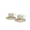Pl 2 Filiżanki Espresso Spodek English Roses White