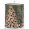 Pl Świeca Walec Mały Xmas Room Zieleń Szampan