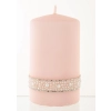Pl Rose Gold Perła Świeca Crystal W Śr. Fi8-Prom.