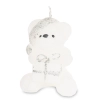Pl Świeca Figurka Teddy Świąteczny Biały