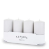 Pl Szary Świeca K Classic Mat 4-Pack Duży-Przec.