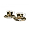 Pl 2 Filiżanki Espresso Spodek English Roses Black