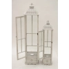 Lampion Drewniany S/2