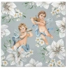 Pl Serwetki Angels In Flowers Silver