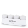 Pl Szary Świeca K Classic Mat 4-Pack Mały-Przec.