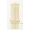 Pl Kremowy Świeca Crystal Opal Pearl Walec Duży F7