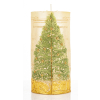 Pl Świeca Walec Średni Xmas Room Szampan Zieleń