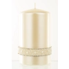 Pl Krem Świeca Crystal Opal Pearl Walec Średni Fi8