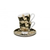 Pl 2 Filiżanki Espresso Spodek English Roses Black