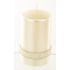 Pl Krem Świeca Crystal Opal Pearl Walec Średni Fi8