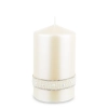 Pl Krem Świeca Crystal Opal Pearl Walec Średni Fi8