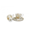 Pl 2 Filiżanki Espresso Spodek English Roses White
