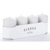 Pl Szary Świeca K Classic Mat 4-Pack Mały-Przec.