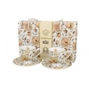 Pl 2 Filiżanki Espresso Spodek English Roses White