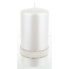 Pl Biały Świeca Crystal Opal Pearl Walec Średni Fi