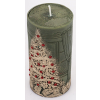 Pl Świeca Walec Średni Xmas Room Zieleń Szampan