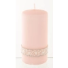 Pl Rose Gold Perła Świeca Crystal W Śr. Fi7-Prom.