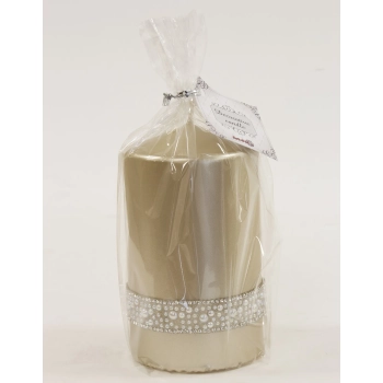 Pl Złoty Świeca Crystal Opal Walec Śr. Fi8-Prom.