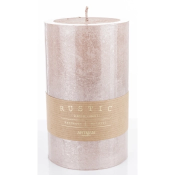 Pl Rose Gold Rustic Metalic Świeca Walec Duży Fi9