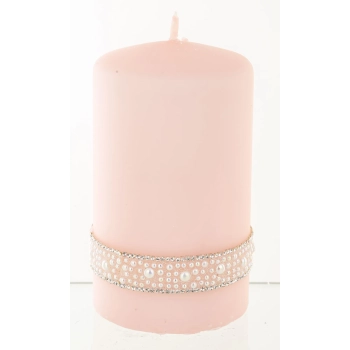 Pl Rose Gold Perła Świeca Crystal W Śr. Fi8-Prom.