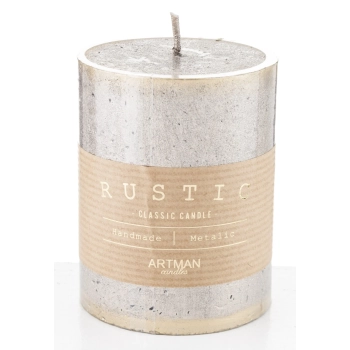Pl Szampan Świeca Rustic Patyn Walec Mały Fi7