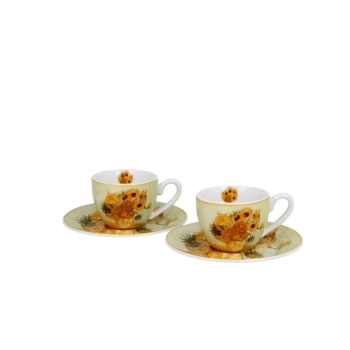 Pl 2 Filiżanki Espresso Ze Spodkami Sunflowers