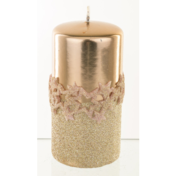 Pl Rose Gold Świeca Ice Star Walec Średni Fi7