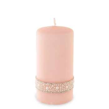 Pl Rose Gold Perła Świeca Crystal W Śr. Fi7-Prom.