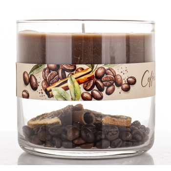 Pl Świeca Duo Coffee Aroma Szkło Małe Brązowy