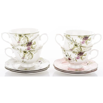 Pl Violet Kpl. 6 Filiżanek Ze Spodkiem 220Ml