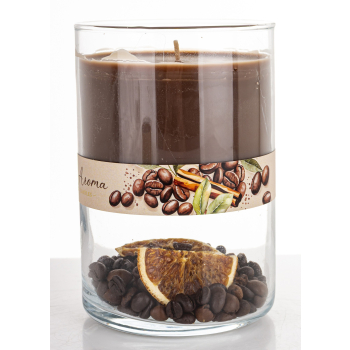 Pl Świeca Duo Coffee Aroma Szkło Duże Brązowy