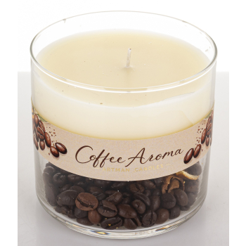 Pl Świeca Duo Coffee Aroma Szkło Małe Kremowy