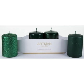 Pl Świeca 4-Pack  Mix Zielony