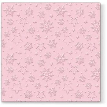 Pl Serwetki Inspiration Winter Flakes (Pink)