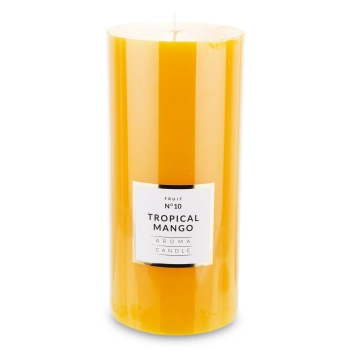 Pl Świeca Glass Walec Duży Pomarańczowy Fi9