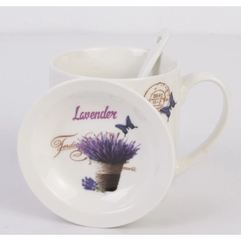 Pl Kubek Z Łyżeczką+ Spodek 330 Ml
