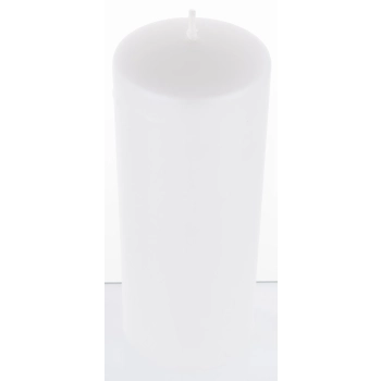 Pl Biały Świeca Opal Metallic Mat Walec Duży  Fi7