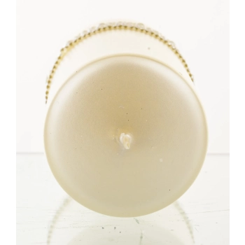 Pl Kremowy Świeca Crystal Opal Pearl Walec Duży F7