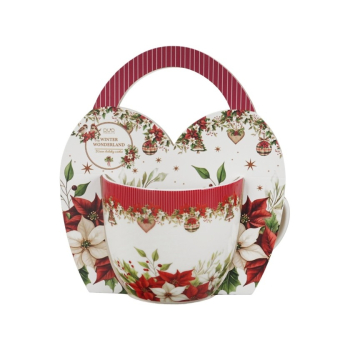 Pl Kubek W Koszyczku 460 Ml Christmas Flower