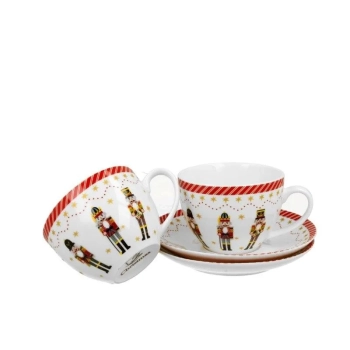 Pl 2 Filiżanki Ze Spodkami Christmas Nutcracker