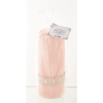 Pl Rose Gold Perła Świeca Crystal W Duży Fi7-Prom.