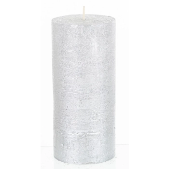 Pl Świeca Rustic Satin Słupek 70/150 Srebrny